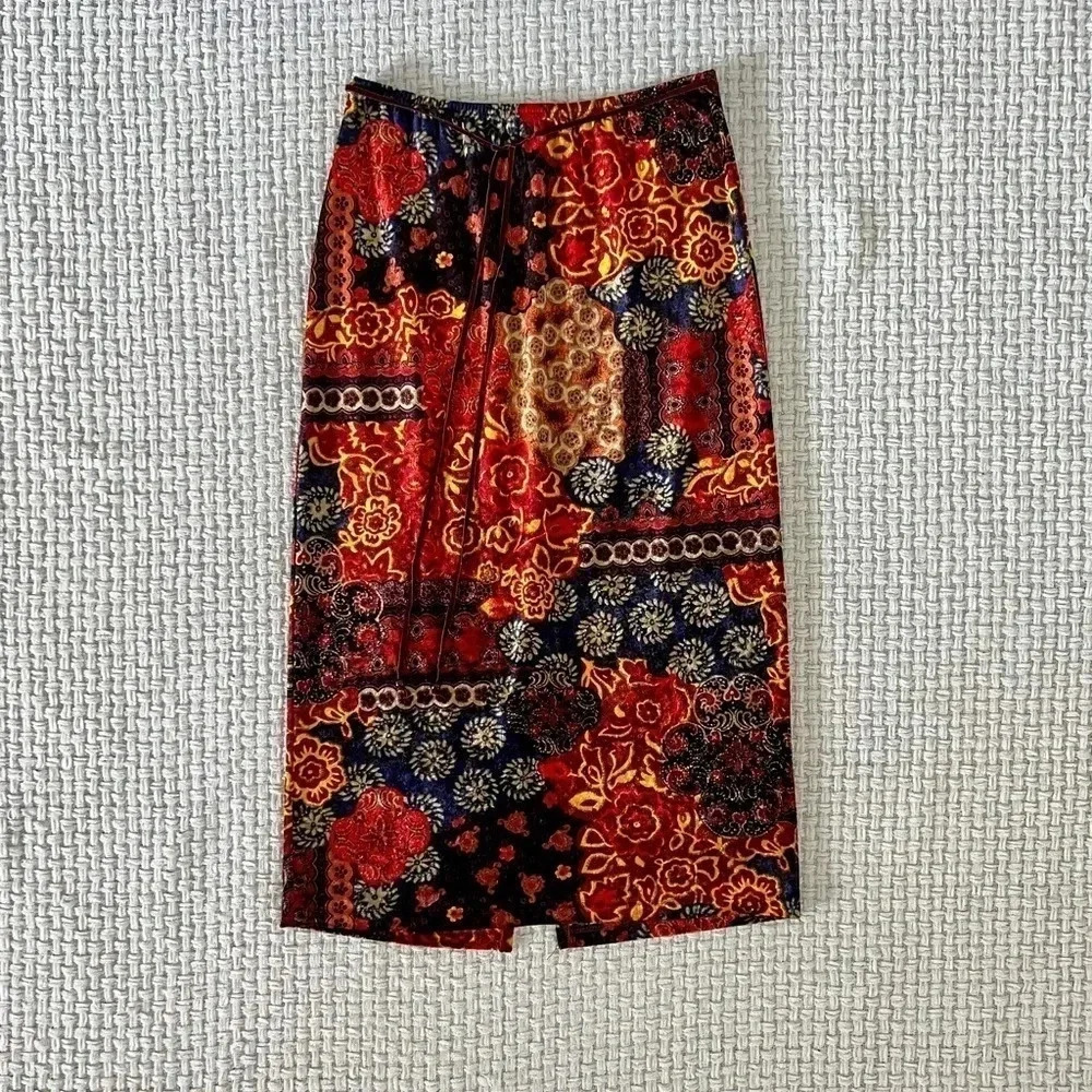 Vintage 90’s Velour Midi Maxi Skirt - Picture 5 of 8